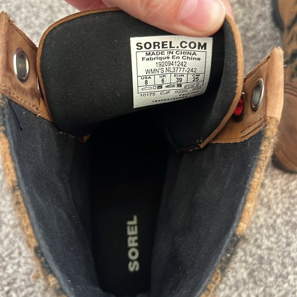 Sorel Lexie Faux Fur leopard print lace up boot womens size 8 - Picture 5 of 6